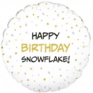 Happy Birthday Snowflake Balloon